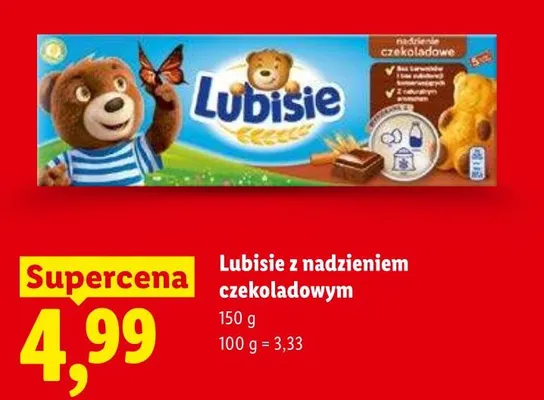 Lubisie z nadzieniem czekoladowym promocja w Lidl