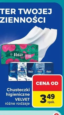 Chusteczki higieniczne Velvet promocja w Carrefour