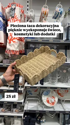 Pleciona taca dekoracyjna Pepco Home Selected 35x25x7,2cm promocja w Pepco