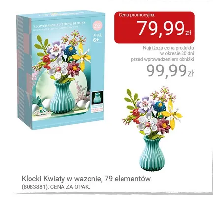 Klocki Kwiaty w wazonie 79 elementów promocja w Smyk
