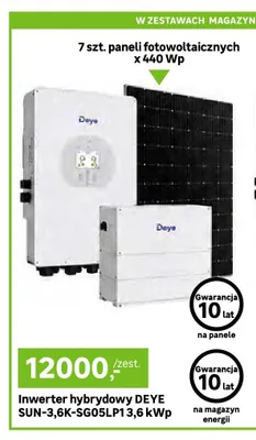 Zestaw fotowoltaiczny z magazynem energii DEYE SUN-3,6K-SG05LP1 3,6 kWp promocja w Leroy Merlin