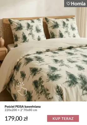 Pościel Peisa bawełniana 220x200+2*70x80 cm Homla promocja w Homla