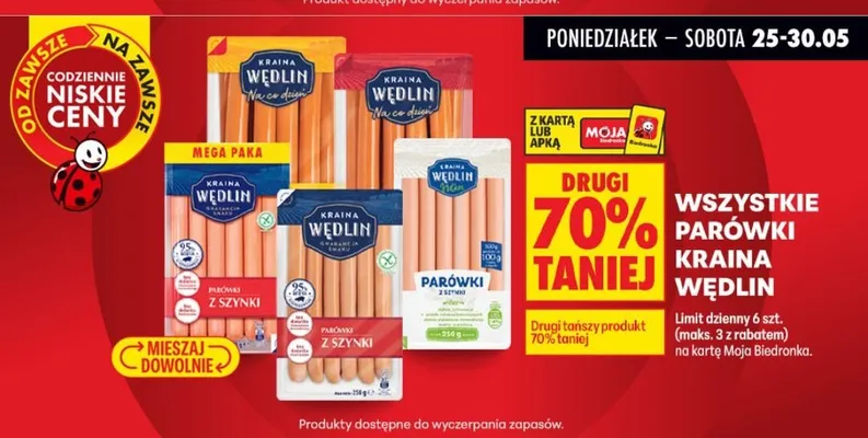 Parówki Kraina Wędlin promocja w Biedronka