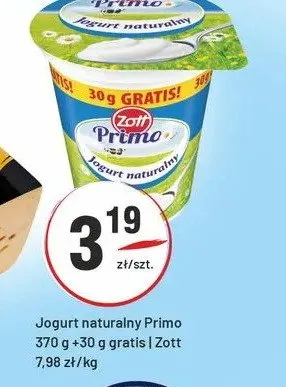 Jogurt naturalny Primo promocja w Sedal