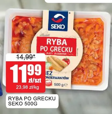 Ryba po grecku Seko promocja w Bingo