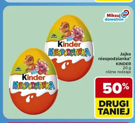 Jajko niespodzianka Kinder promocja w Carrefour Market
