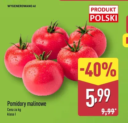 Pomidory malinowe promocja w Aldi