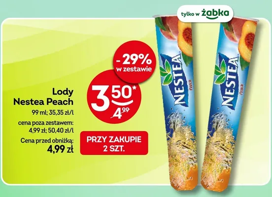 Lody Nestea Peach promocja w Żabka