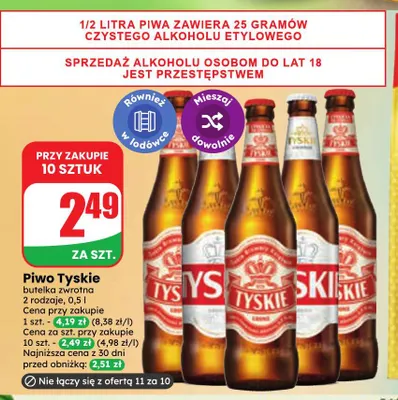 Piwo Tyskie promocja w Dino