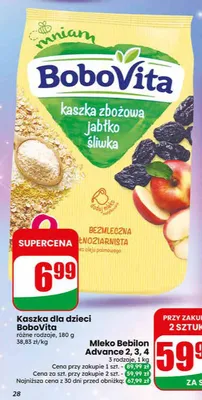 Kaszka dla dzieci BoboVita promocja w Dino