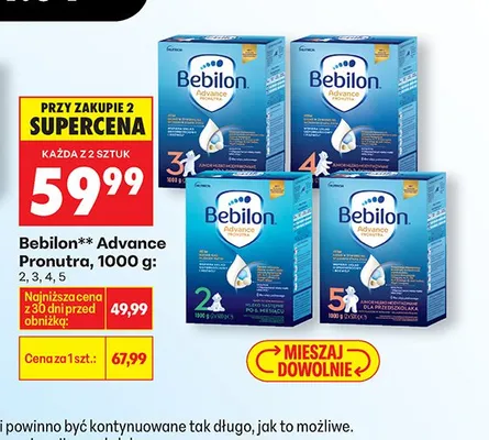 Mleko modyfikowane Advance Pronutra 2 promocja w Biedronka