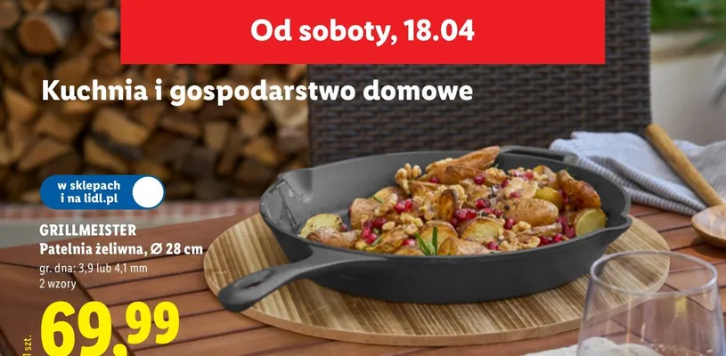 Patelnia żeliwna promocja w Lidl