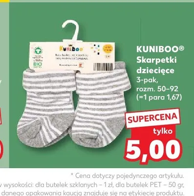 Skarpetki dziecięce Kuniboo 3-pak promocja w Kaufland