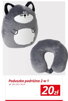 Poduszka podróżna 2 w 1 ok. 18x24x14 cm promocja w KiK
