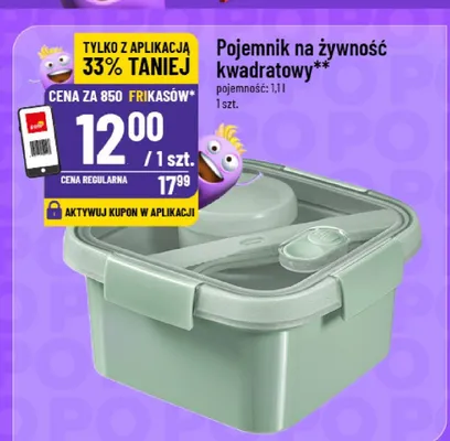 Pojemnik na żywność kwadratowy promocja w POLOmarket