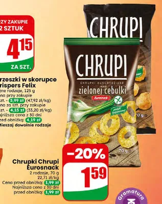 Chrupki zielonej cebulki promocja w Dino