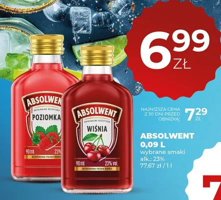 Wódka poziomka wybrane smaki promocja w Duży Ben