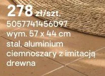 Stolik balkonowy Albert aluminium ciemnoszary z imitacją drewna promocja w Castorama