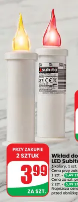 Wkład do znicza LED Subito S7 promocja w Dino