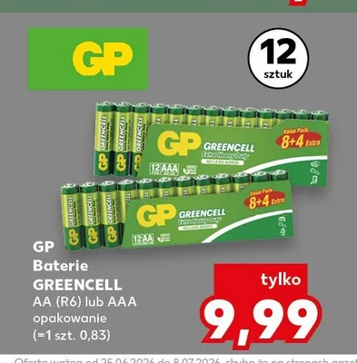 Baterie GP GREENCELL AAA promocja w Kaufland
