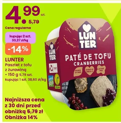 Pasztet z tofu z żurawiną promocja w Frisco