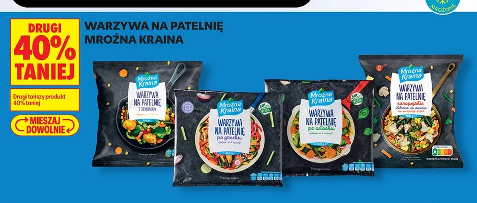 Warzywa na patelnię po grecku Mroźna Kraina promocja w Biedronka