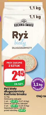 Ryż biały długoziarnisty Eco+ promocja w Dino