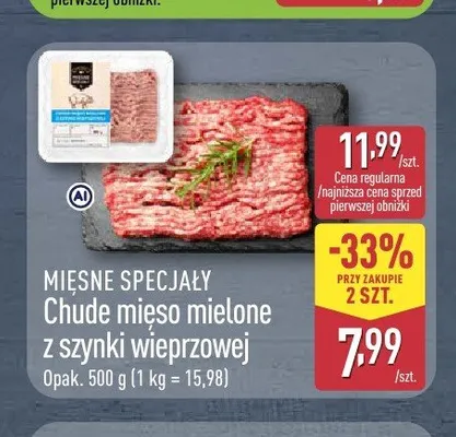 Chude mięso mielone z szynki wieprzowej Mięsne Specjały promocja w Aldi