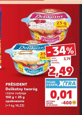 Delikatny twaróg Président promocja w Kaufland