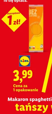 Makaron spaghetti bez glutenu Combino promocja w Lidl