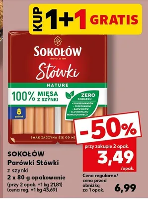 Parówki Stówki z szynki promocja w Kaufland