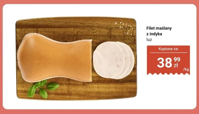 Filet maślany z indyka luz promocja w Dino