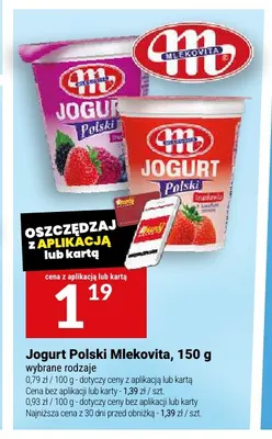 Jogurt Polski truskawka Mlekovita promocja w Twój Market