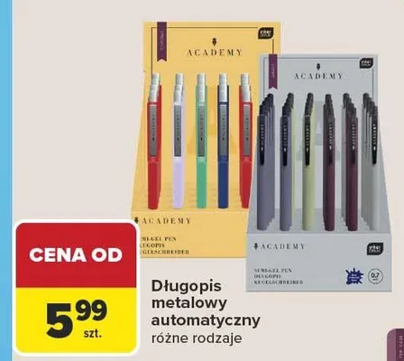 Długopis metalowy automatyczny Interdruk Academy promocja w Carrefour