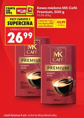 Kawa mielona MK Café Premium promocja w Biedronka
