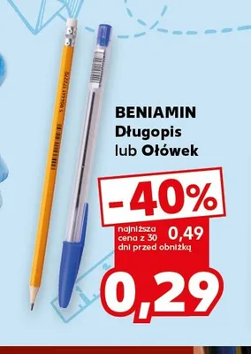 Ołówek BENIAMIN promocja w Kaufland