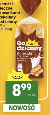 Bułeczki mleczne z kawałkami czekolady Codzienny promocja w Delikatesy Centrum
