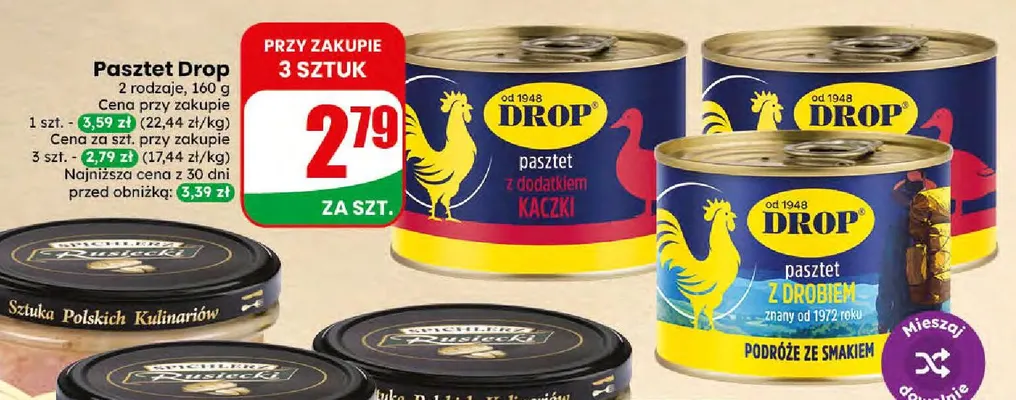 Pasztet z drobiem Drop promocja w Dino