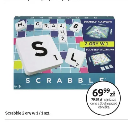 Gra planszowa Scrabble 2 gry w 1 promocja w Empik