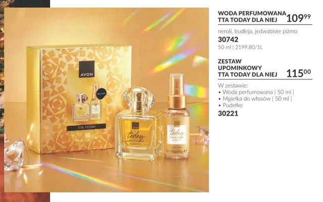 Zestaw upominkowy TTA Today dla niej Avon promocja w AVON
