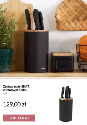 Zestaw noży Homla SKAT w czarnym bloku 6 el. promocja w Homla
