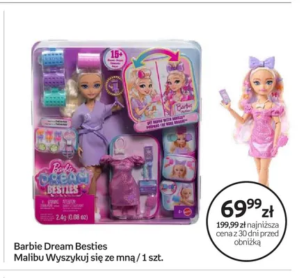 Lalka Barbie Dream Besties Malibu Wyszykuj się ze mną promocja w Empik