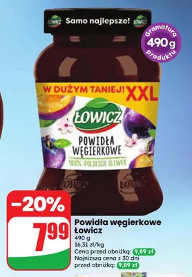 Powidła węgierkowe Łowicz promocja w Dino