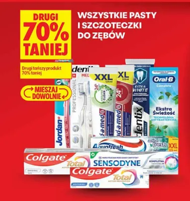 Pasty i szczoteczki do zębów promocja w Biedronka