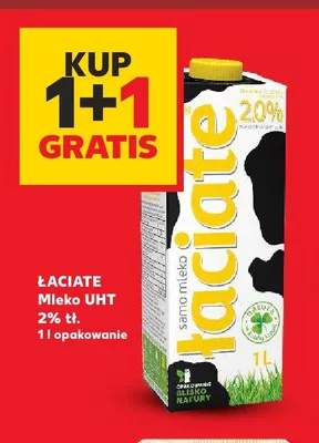Mleko UHT Łaciate 2% promocja w Kaufland