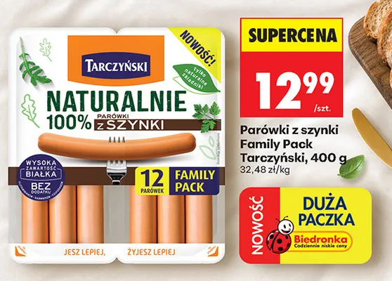 Parówki z szynki Family Pack Tarczyński promocja w Biedronka