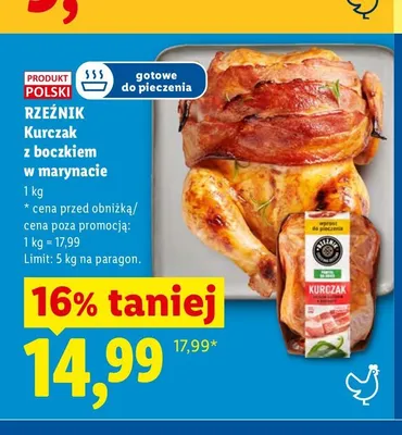 Kurczak z boczkiem w marynacie Rzeźnik gotowy do pieczenia promocja w Lidl