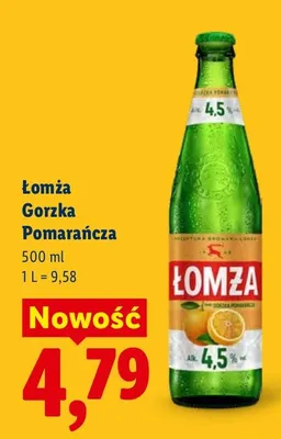 Napój Gorzka Pomarańcza Łomża promocja w Lidl