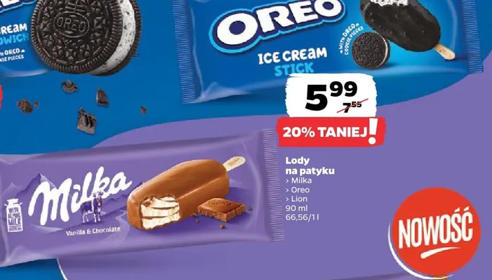 Lody na patyku promocja w Netto