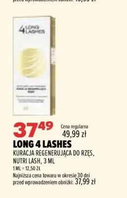 Kuracja regenerująca do rzęs Nutri Lash Long 4 Lashes promocja w Drogerie Natura